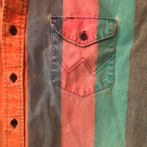 Retro 80s Wrangler Striped Shirt